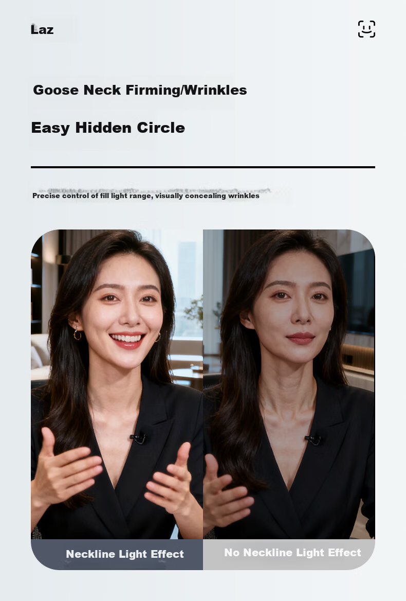 LATZZ Chin Light, Live Streaming Beauty Light, Neck And Face Illumination Lamp, Neck Whitening Light, Skin Brightening Lamp, Eye Protection Light, Nasolabial Fold Long Strip Light 3