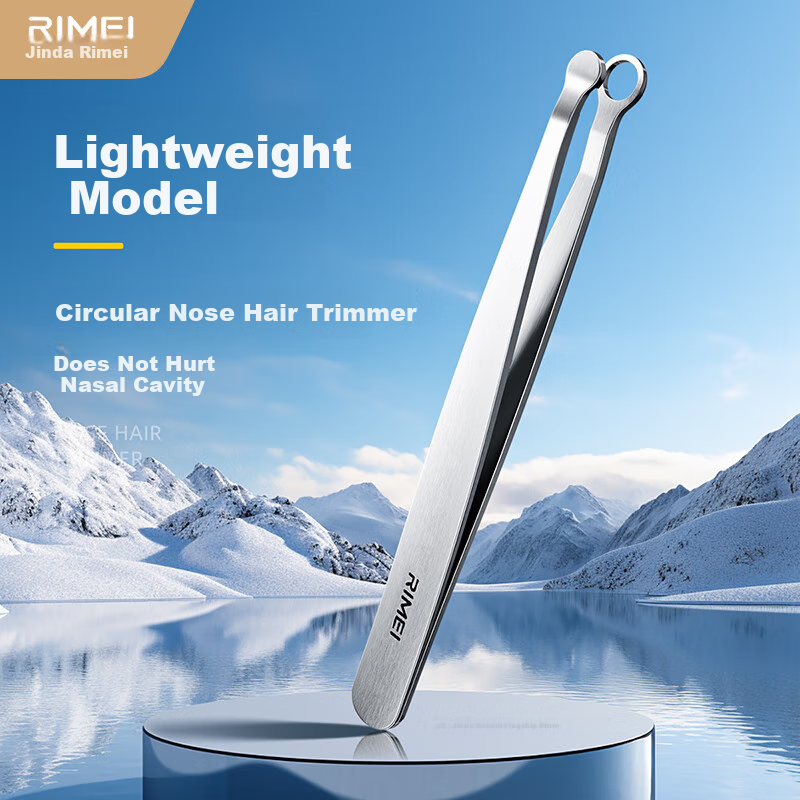 Jindarimei Stainless Steel Nose Hair Trimmer for Men, Waterproof Manual Nose Hair Clipper, Nail Clipper Set with Ear Pick