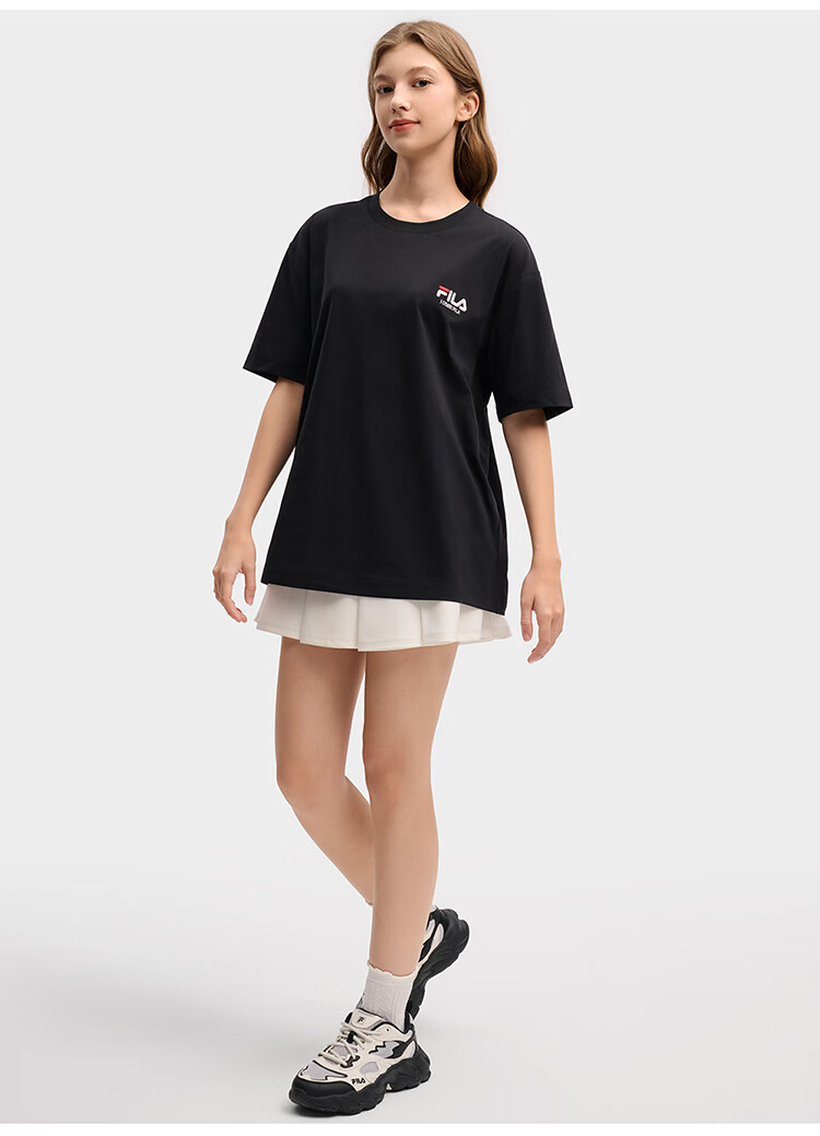FILA 2026 Summer Moisture-Wicking Quick-Dry Couple Short Sleeve T-Shirt Fashionable Round Neck Casual Sun Protection Top 64