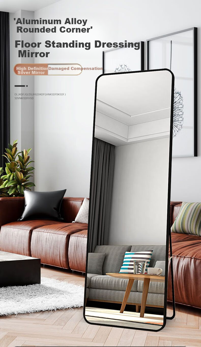 Muhanyue Full-Length Mirror, Floor-Standing Dressing Mirror, Home Wall-Mounted Mirror, Internet-Popular Bedroom And Dormitory Hanging Mirror, Three-Dimensional Fitting Mirror 1