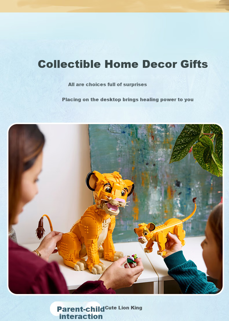 LEGO Disney 43247 The Lion King Simba Building Blocks Toy for Boys And Girls, Birthday Gift, Home Decoration Ornament 9