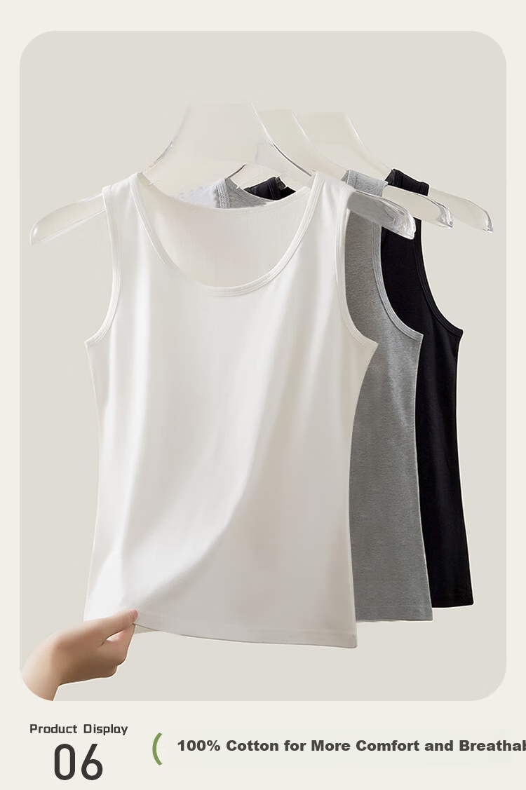 MiiOW Camisole for Women, White, Summer, Pure Cotton 100%, Sexy Backless, Inner Wear, Sleeveless Undershirt, Top for Outer Wear 8