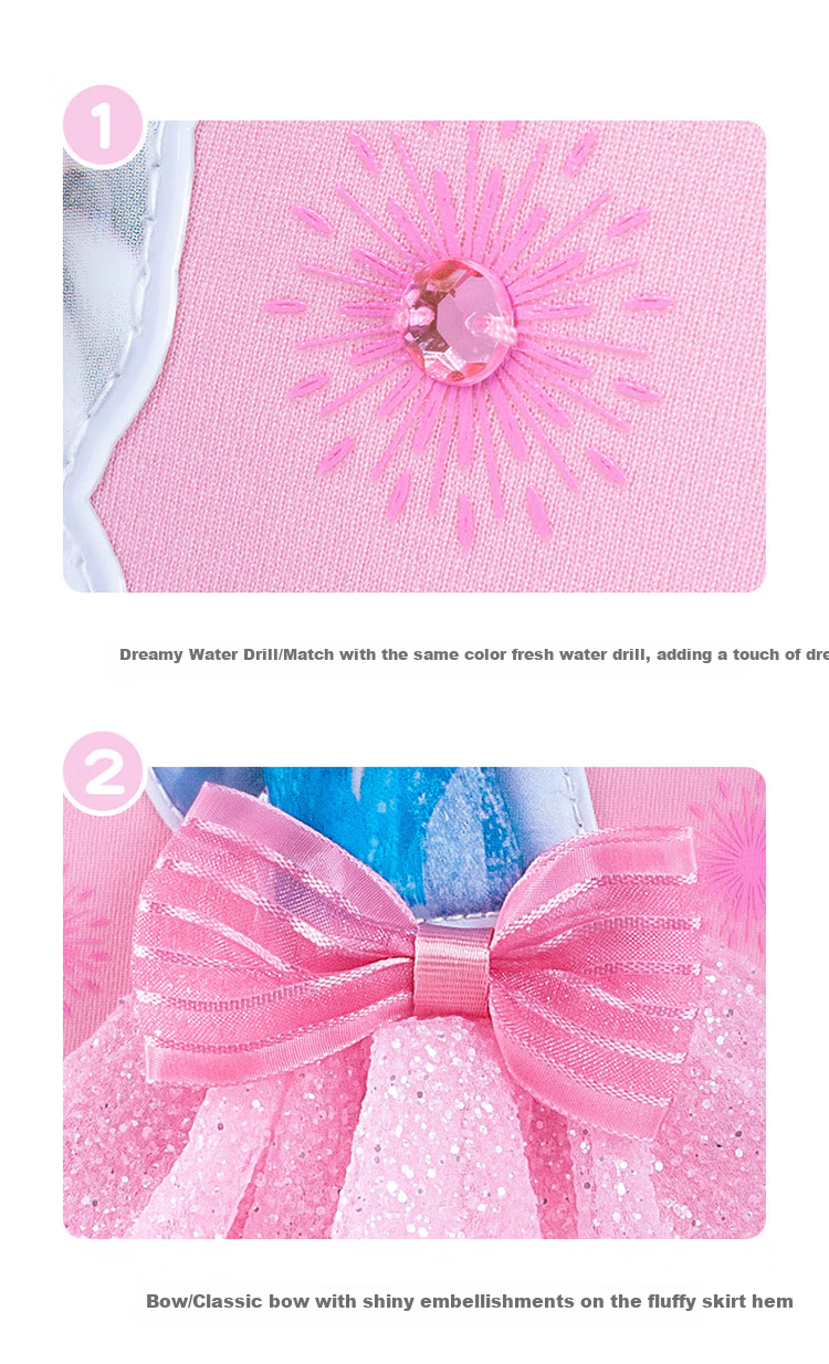 Disney Children's Backpack for Kindergarten Ages 3-6, Cute High-Quality Ultra-Light Diving Fabric Backpack, Elsa Princess Pink 11
