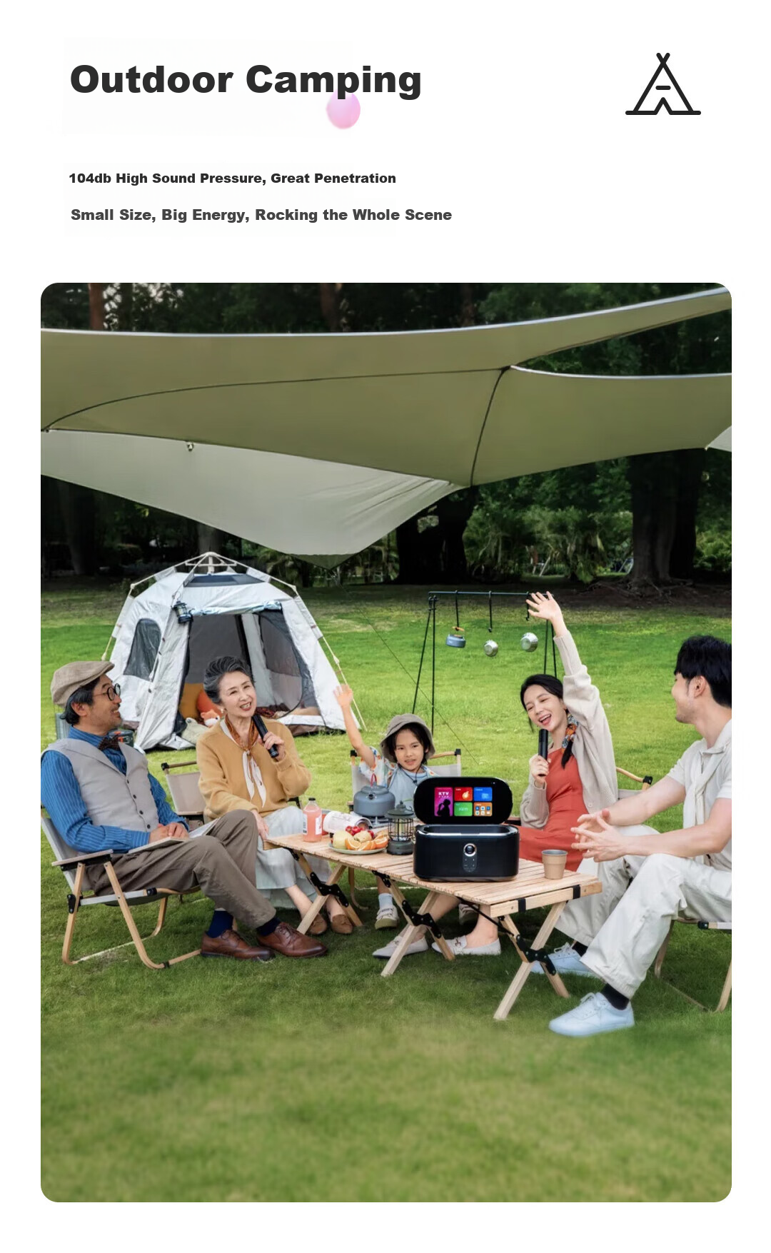 Aichang (AISON) K90 Speaker, Home Karaoke All-In System with Microphone, Square Dance Three-In Musical Instrument, Camping Family Karaoke Speaker Gift 11