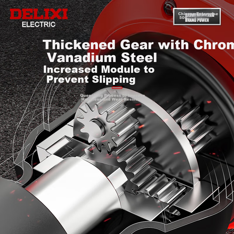 DELIXI ELECTRIC Rechargeable Ratchet Wrench, 90-Degree Right Angle, High Torque, Lithium Battery Powered Stage Truss Angle Tool