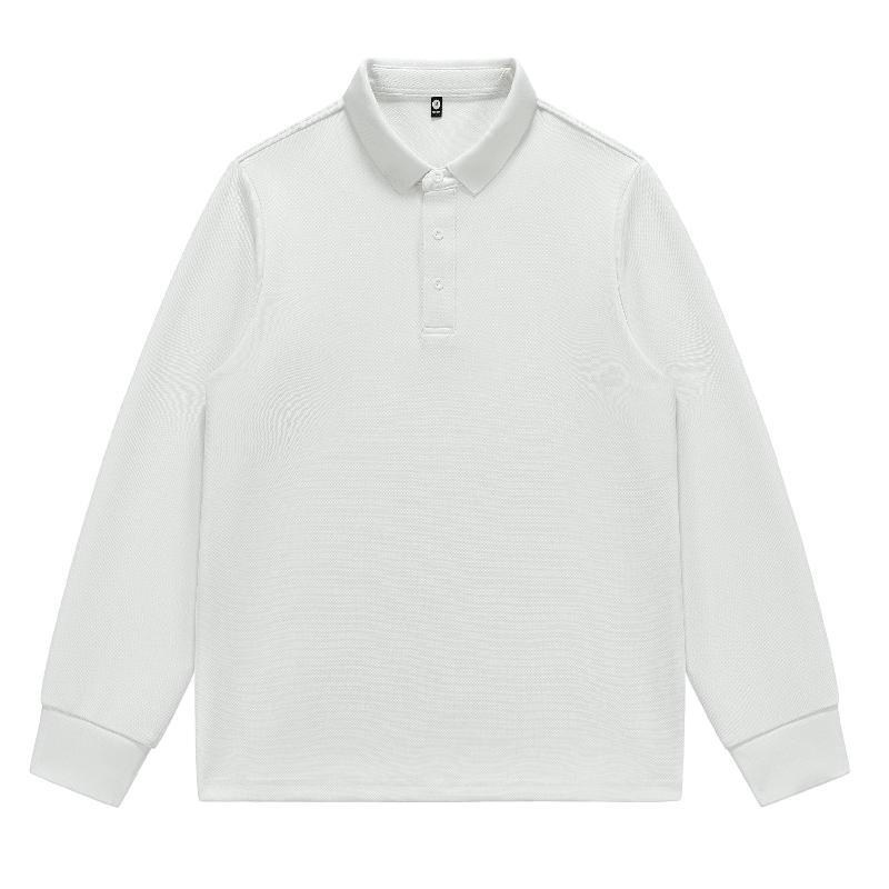 JEANSWEST Men's Long Sleeve Polo Shirt Autumn Winter Loose Comfortable Casual Business Versatile Simple T-Shirt Sports Top