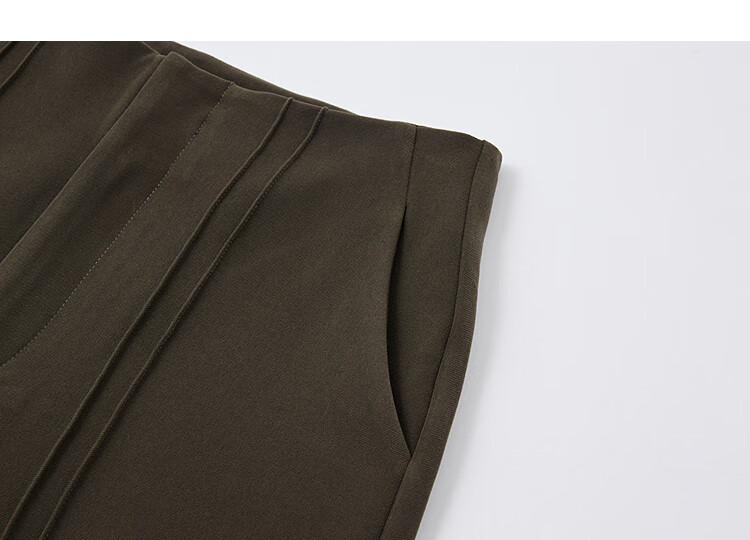 Dme [Wu Gan Liyou] Autumn Urban-Style Three-Dimensional Double-Lined Pencil Pants for Petite Women, Casual Trousers 3