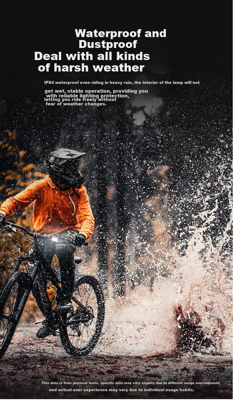 Aokesi Bicycle Front Light, High Beam, Rechargeable, Night Riding Flashlight, Mountain Road Cycling Light, Children's Bike Light, Riding Equipment 5