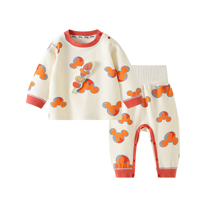 Disney Children's Pajamas Baby Clothes Homewear Autumn Winter Thermal Underwear Boys Girls Set Fitted Size 110
