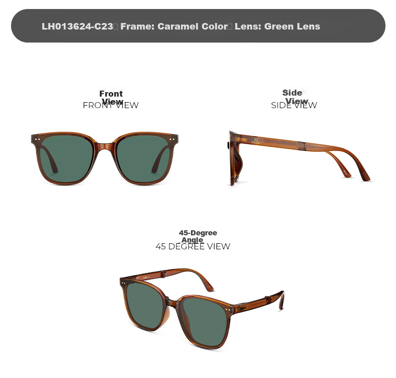 LOHO Folding Sunglasses for Men, Polarized Sunglasses, Ultra-Light, for Driving And Cycling, Protective Eyewear, Square Frame Glasses, UV Protection, Anti-Glare, Gift 15