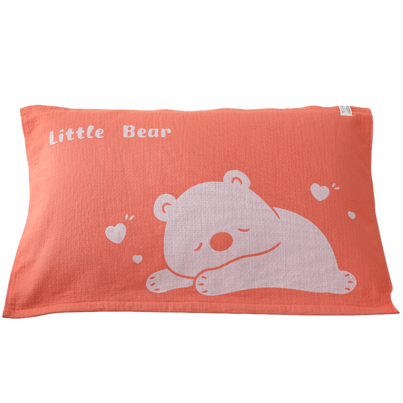 Jinhao A-Class Pure Cotton Antibacterial Pillowcase Thickened Soft Pillow Towel 1 Piece Gauze + Terry Double-Sided Use