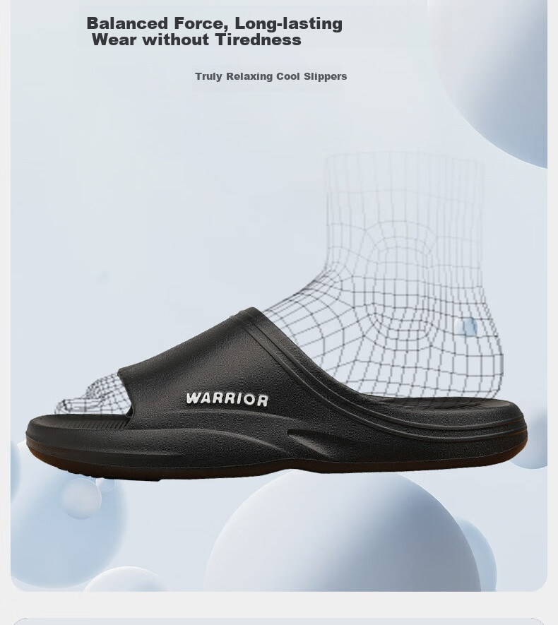 Huili Men's Slippers, Sports Bathroom Indoor And Outdoor Wear, Non-Slip Thick-Soled Sandals, HL0273 Black Size 46-47 10