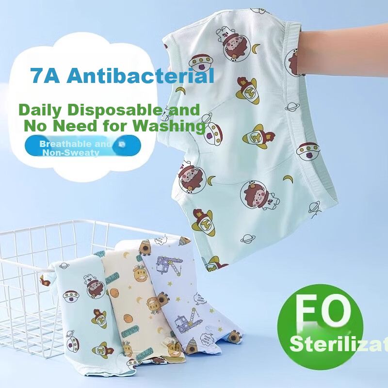 CHUYISHENG Disposable Underwear for Children, Travel Underwear for Girls And Boys, Daily Disposable Boxer Briefs, Sterilized Pure Cotton Children's Style, for Toddlers And Older Kids