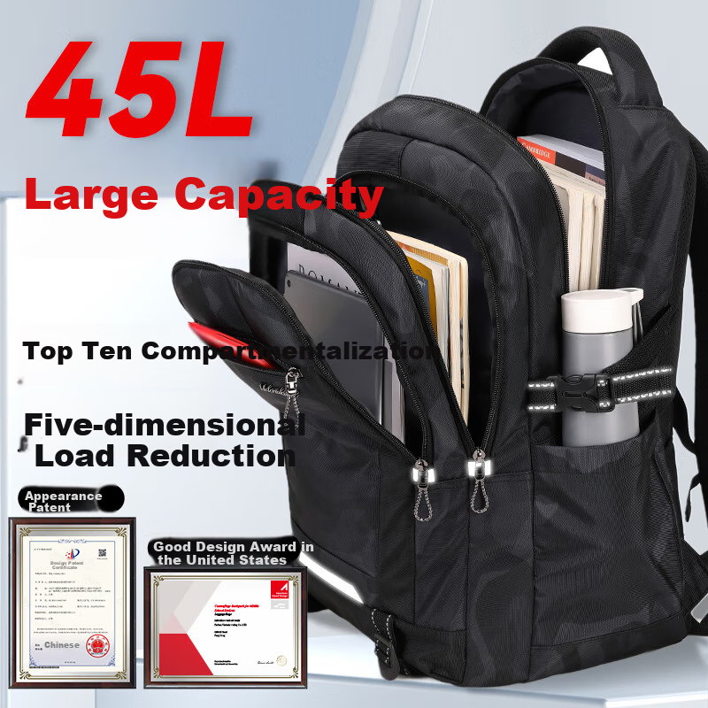 VICTORIATOURIST Backpack for Middle And High School Boys, Ultra-Lightweight, Spine-Protecting, Large Capacity for College Students, Water-Resistant Backpack for Grades 7-9