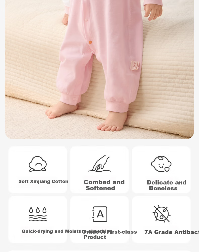 Shiyuejiejing, Baby Romper, Straight-Collar Bodysuit, Infant Onesie, Newborn Clothing 2
