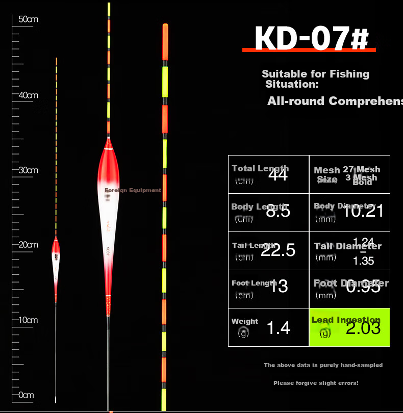 Xiaofengxian KD08 Crucian Carp Mixed Breeding Kuoluze Fish Float, Thickened Eye-Catching Nano Buoy, Highly Sensitive Fishing Marker, Fish Float Fishing Tackle 14