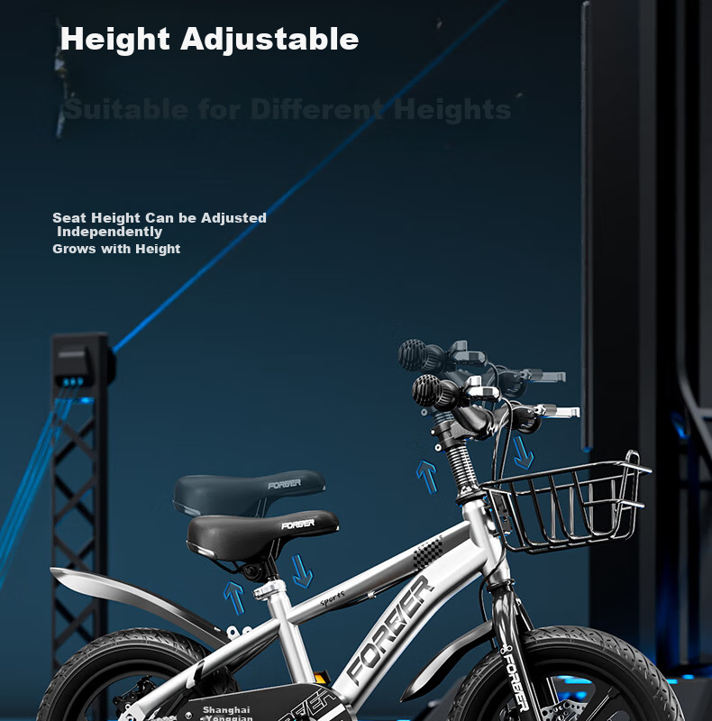 FOREVER Children's Bicycle for Boys And Girls Aged 3-6 Kids' Pedal Bike 16-Inch Integrated Desig 21