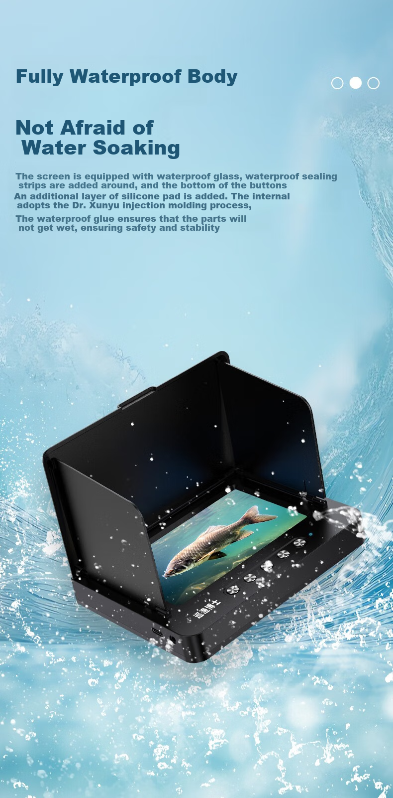 Xunyuboshi 360-Degree Rotating Underwater Fish Finder, Ultra-High Definition Probe, 4.3-Inch HD Screen + 360-Degree Temperature-Sensing Deep Head + 30 Meters 19