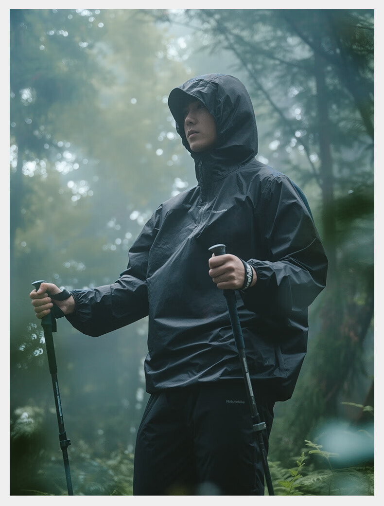Naturehike Nuoke Raincoat Set 2025 New Outdoor Creek Hiking Mountaineering Fishing Waterproof Rain Poncho for Men 1
