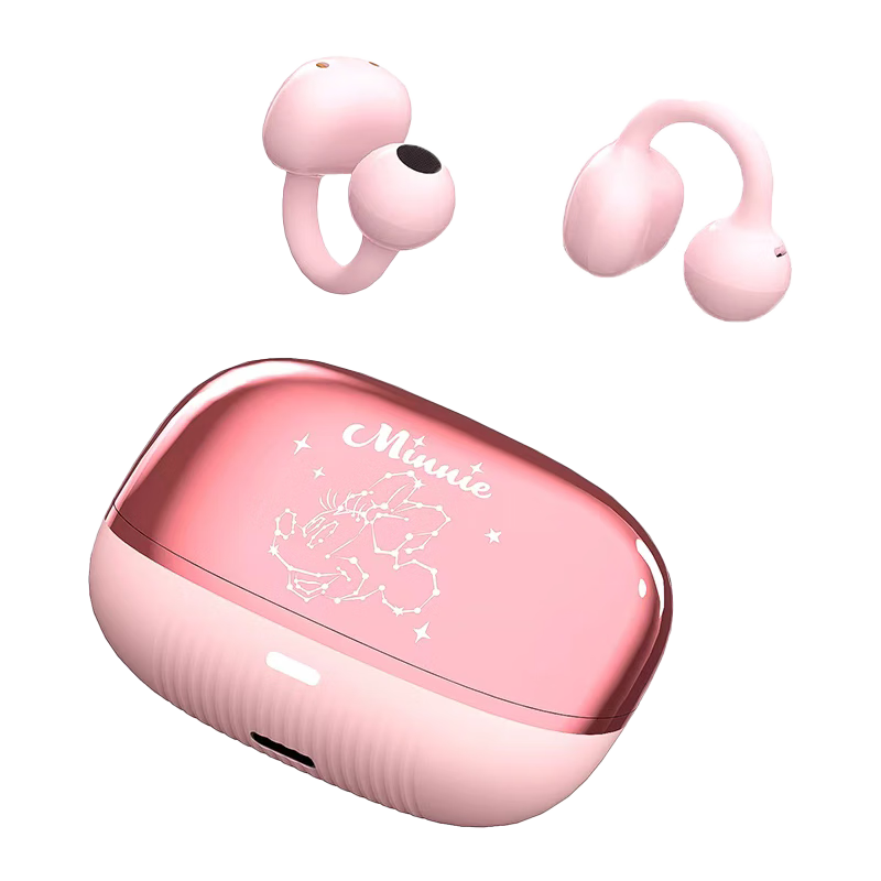 Disney AI Bluetooth Ear Clip Earphones Business Office Meeting Recording Translation Device for Men and Women Best Friends 520 Birthday Gift for Apple DN25 Minnie