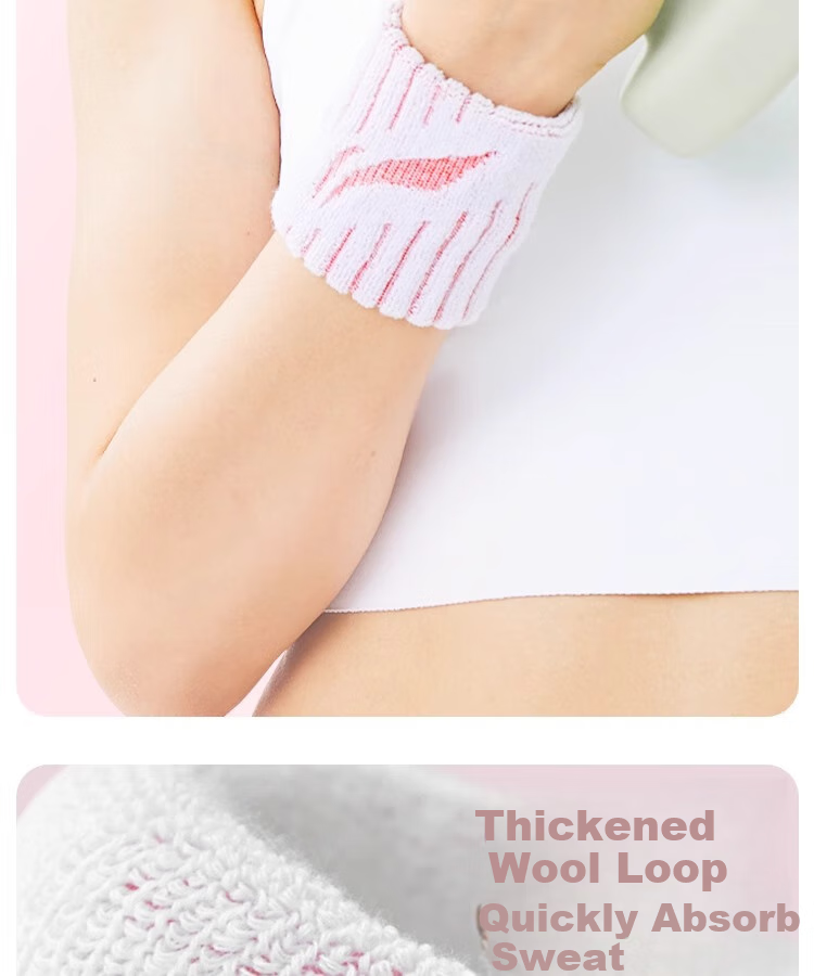 Li-Ning Wristband Sweat-Absorbing Thin Band for Women, Fitness Sports Running Sweat-Proof Wrist Guard for Men, Badminton Basketball Summer Use 7