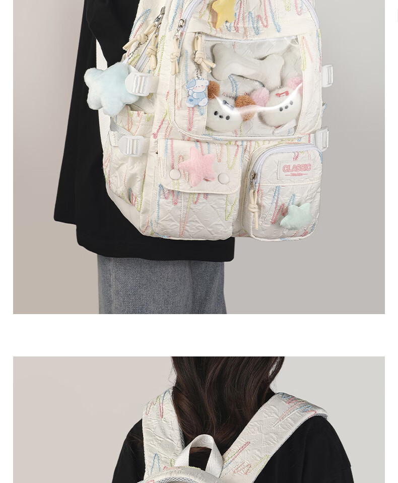 YUYULA Backpack for Women, Suitable for Commuting, Primary School, Middle School, High School And College Students, Large Capacity, Lightweight Travel Backpack, Birthday Gift 4