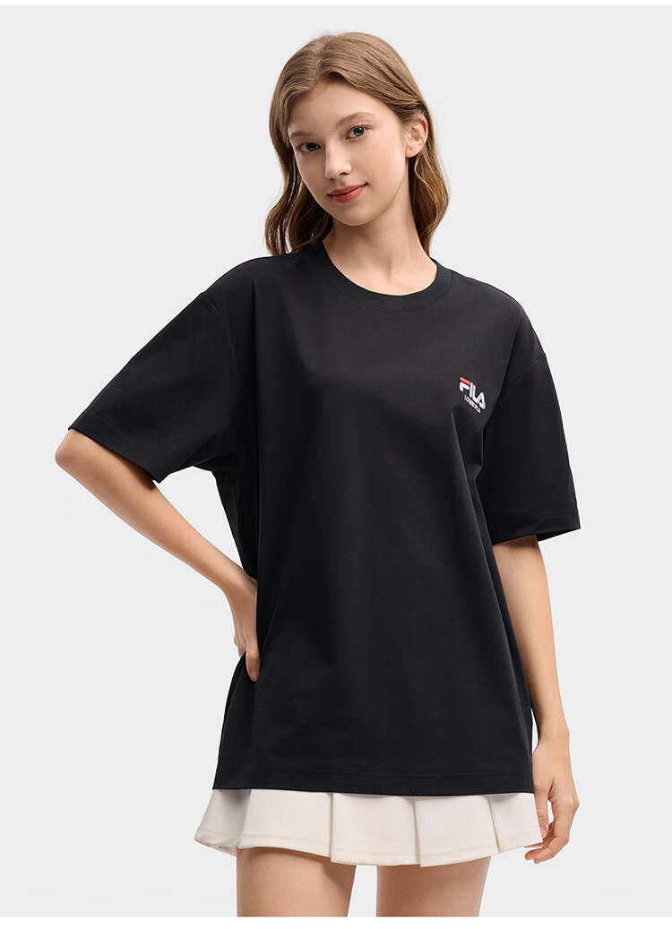 FILA 2026 Summer Moisture-Wicking Quick-Dry Couple Short Sleeve T-Shirt Fashionable Round Neck Casual Sun Protection Top 63