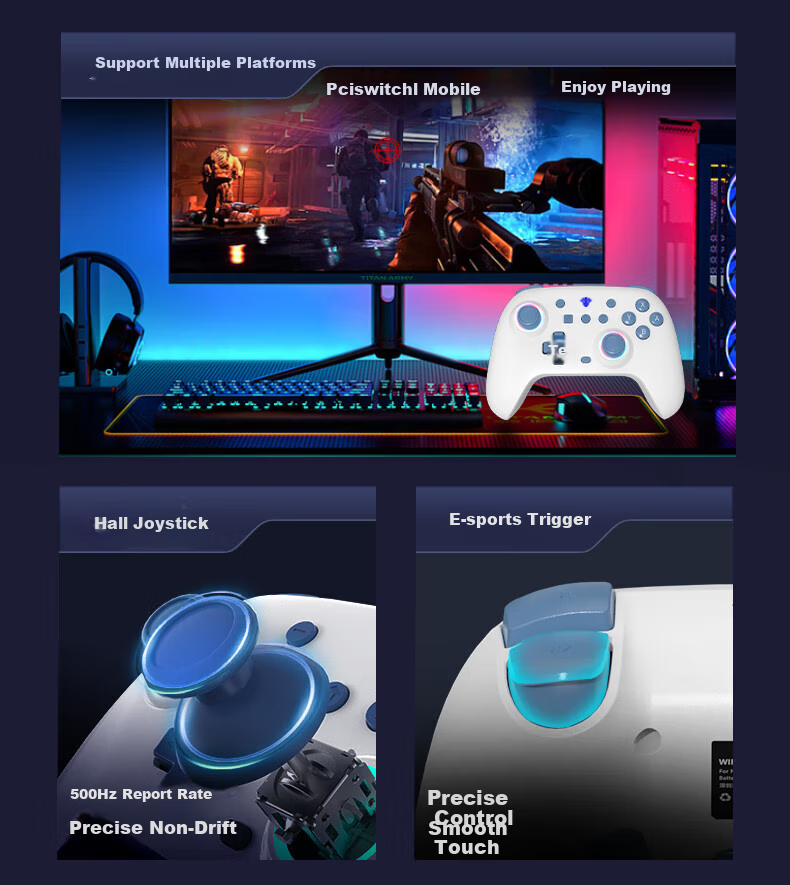 Yuyou Wireless Game Controller Switch2 Controller PC TV Mobile Bluetooth Android Apple Steam Xbox-Like Computer NS Dual Shadow Monster Hunter: World 2