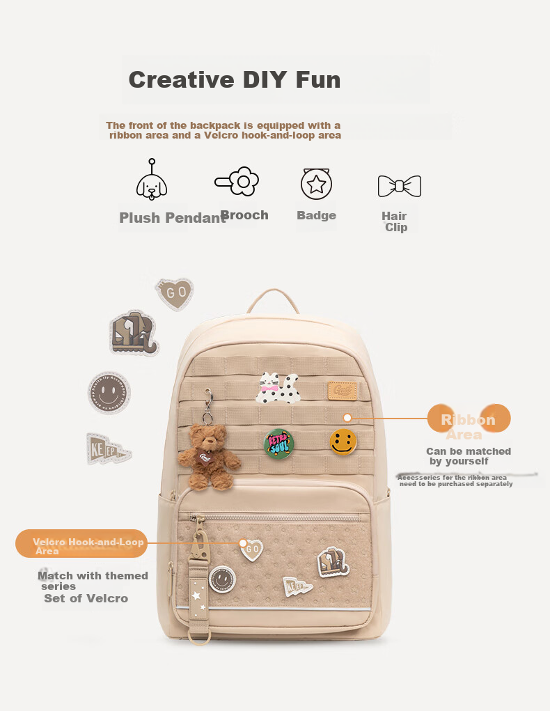 Gmt for Kids Backpack for Middle And High School Students, Elementary School Grades 5-6 Spine Protection Lightweight Large Capacity College Backpack for Women Brow 4