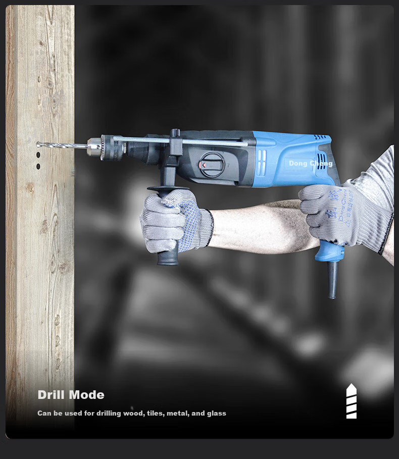 Dongcheng Light Electric Hammer WZC800-26, Impact Drill, Electric Drill, Multi-Functional Three-In Power Tool, Concrete 6