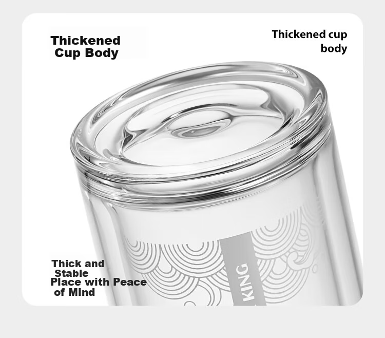 COOKER KING Glass Cup with Tea Infuser, Heat-Resistant And Shatterproof Tea Infuser Mug, Large Capacity Tea Cup in Gunmetal Gray, 380ml 14