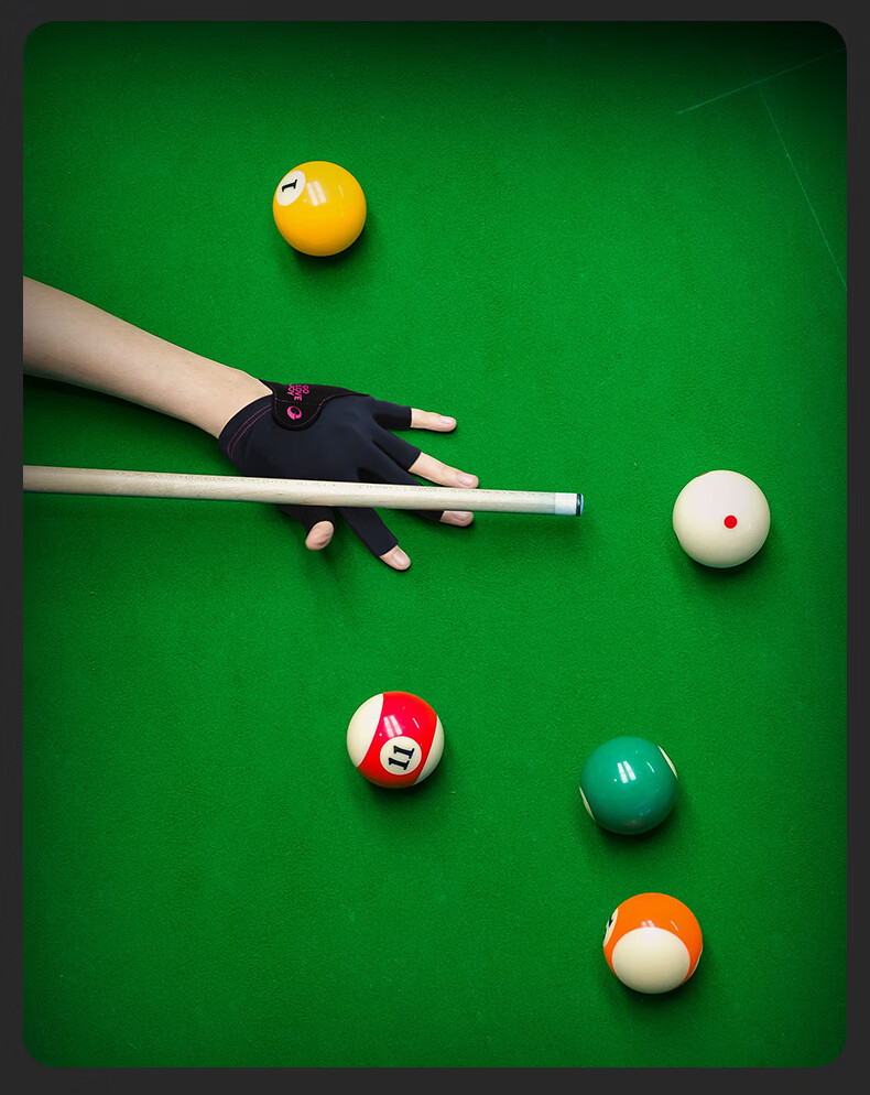 GOLOVEJOY Professional Billiard Glove Three-Finger Left Hand Ice Silk Breathable Pool Cue Glove Sea Blue (Single Left Hand) M 1