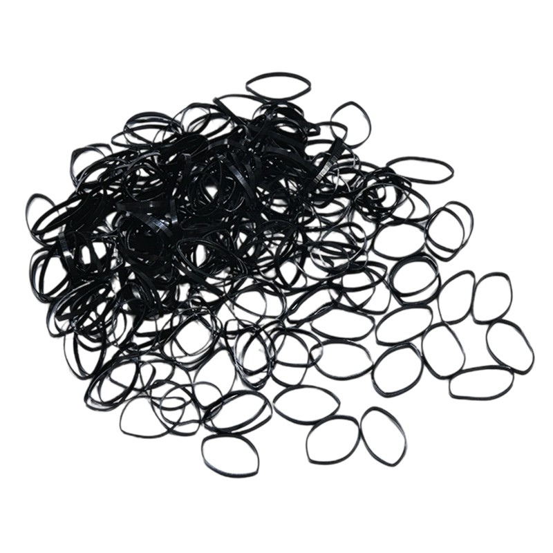 Jianyingshu Disposable High Elastic Thick Hair Ties 500pcs Children's and Adults' Hair Bands Small Hair Elastics