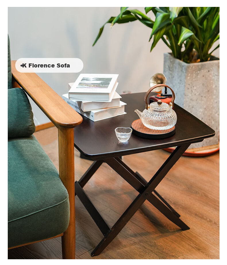DuLu Folding Table, Compact Bamboo Dining Table for Home Use, Balcony Tea Table, Small Square Table, Outdoor Portable Table And Chairs 12