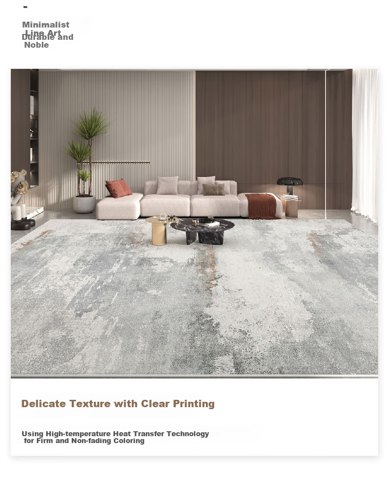 Qimian Carpet for Living Room And Bedroom, Simple And Luxurious, Skin-Friendly, Lint-Free, Dirt-Resistant, Non-Slip Bedside Rug Pad, Jinxian Nianhua 2*3m 10