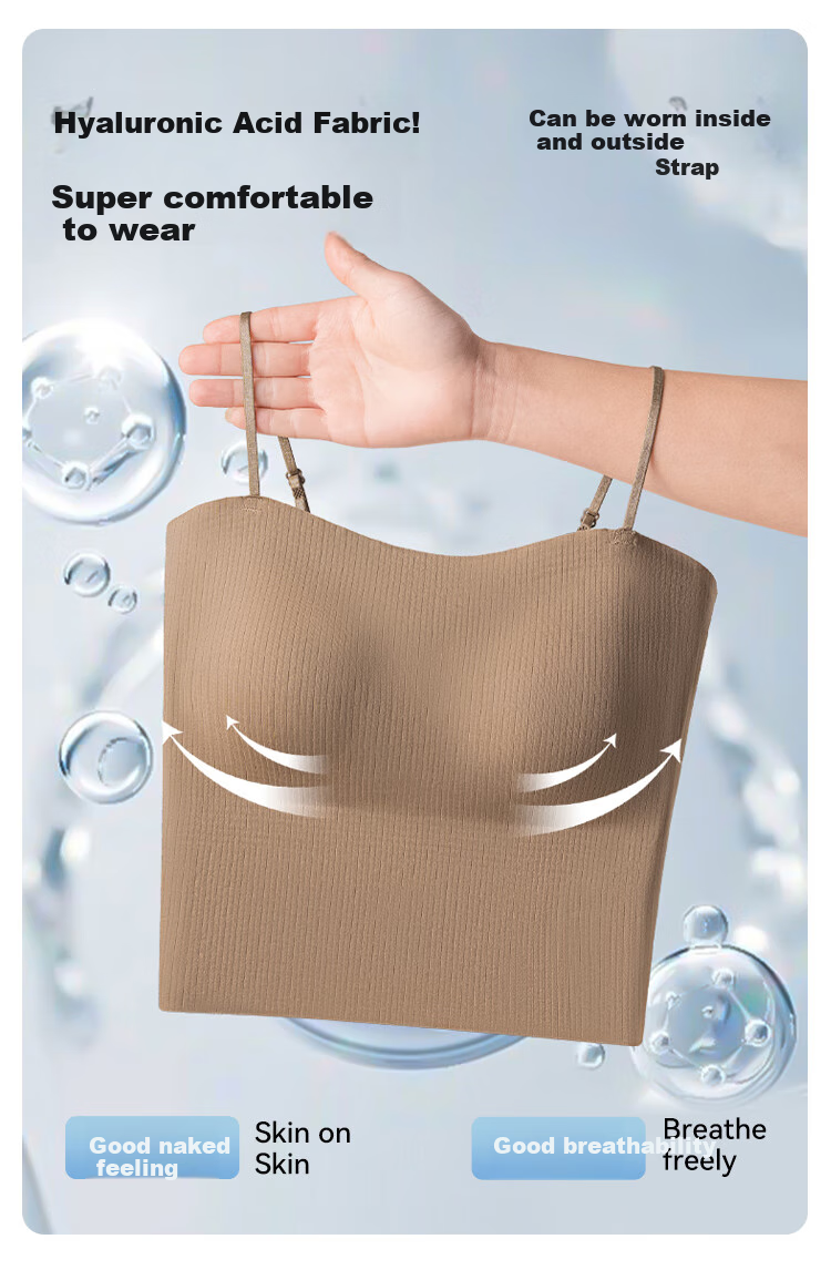 FitonTon Ice Silk Camisole with Chest Pad, Wearable Hyaluronic Acid Cooling Base Layer, Beautiful Back Bra Vest for Women 4