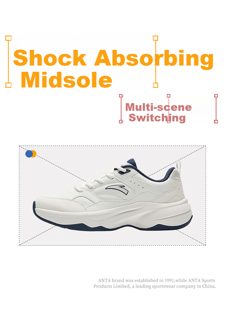 Anta Wang Yibo Edition ACE Casual Shoes Men's Retro Running Shoes Soft Sole Couple Dad Sneakers Men's Sports Shoes 4