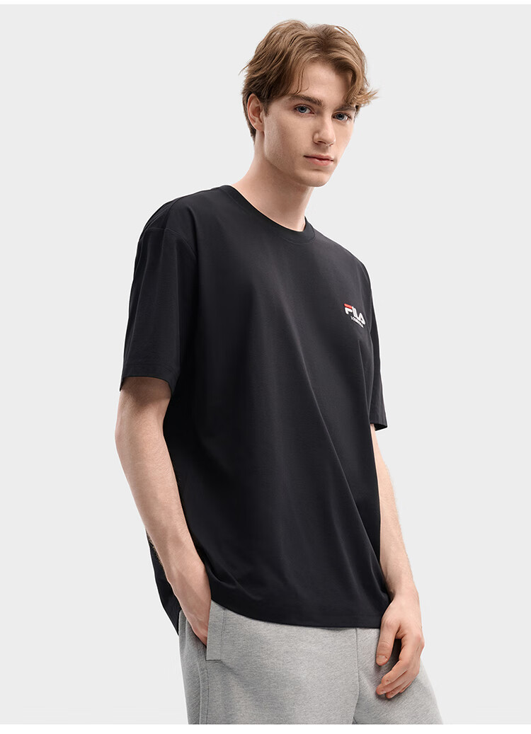 FILA 2026 Summer Moisture-Wicking Quick-Dry Couple Short Sleeve T-Shirt Fashionable Round Neck Casual Sun Protection Top 57