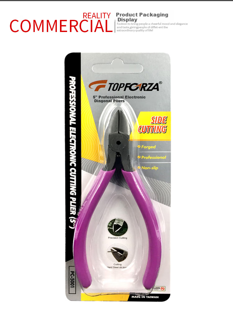 TOPFORZA Diagonal Cutting Pliers, Multi-Functional Side-Cutting Pliers, Electrician's Wire Cutters, Wire Snips, 5 Inches PC-5001 7