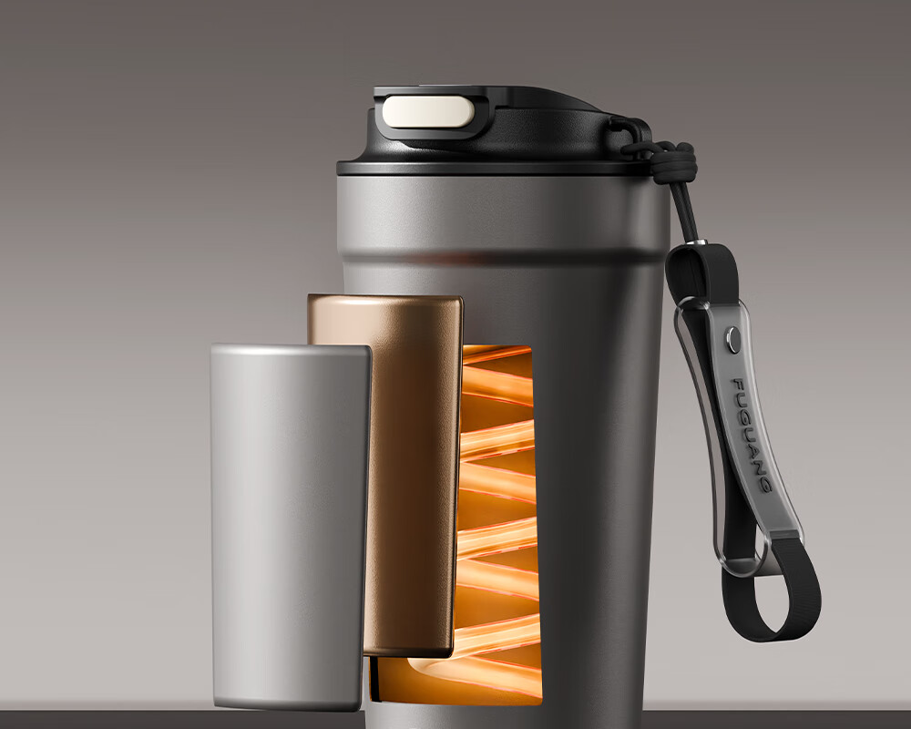 Fuguang Pure Titanium Inner and Outer Coffee Thermos Cup Portable Water Bottle High-End Office Tea Cup Gift 560ML 8