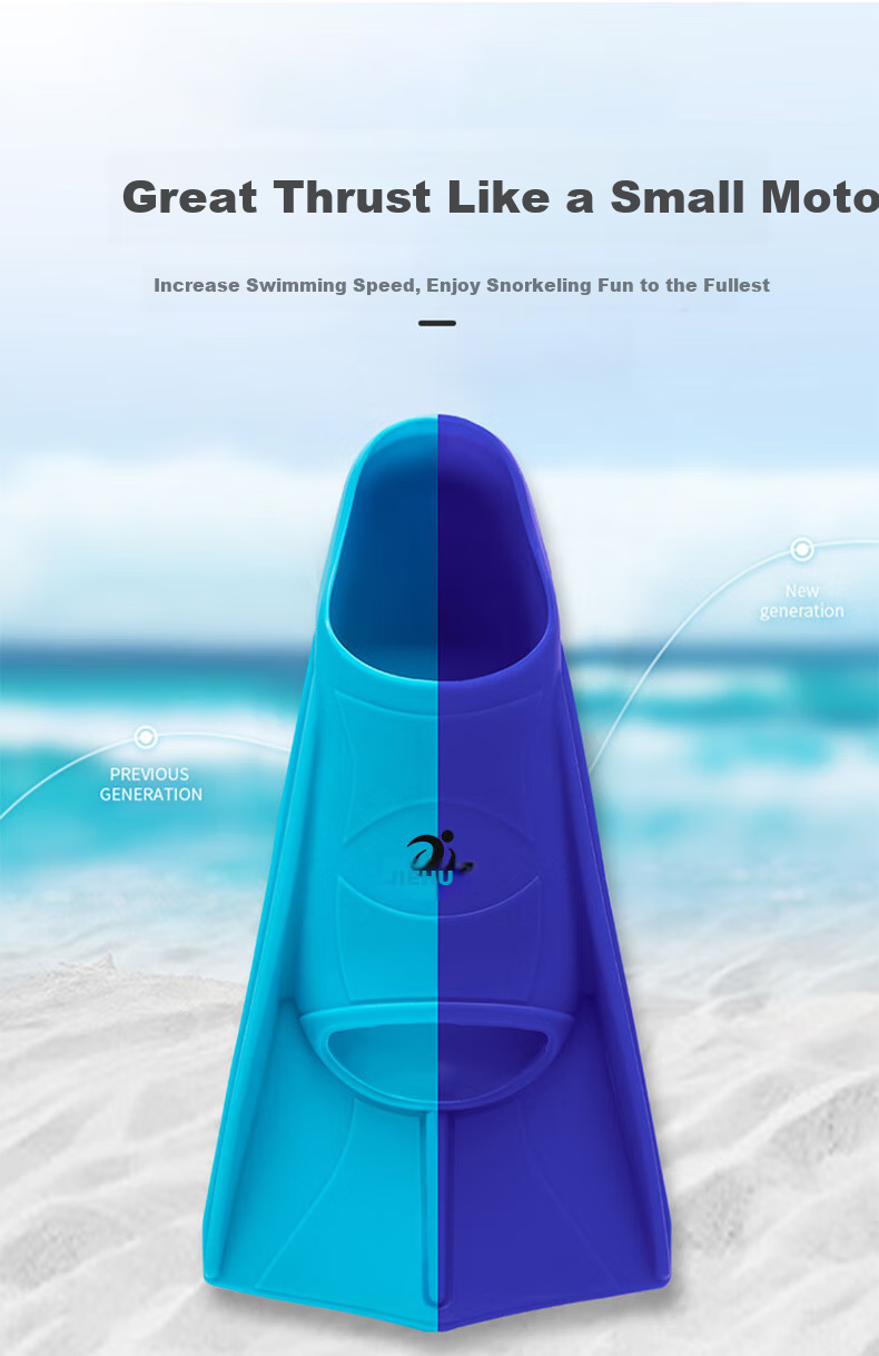 Jiehu Swimming Fins for Adults And Children, Professional Swimming Diving Speed Boost Comfortable Durable Soft Rubber Flippers Training Equipment 2