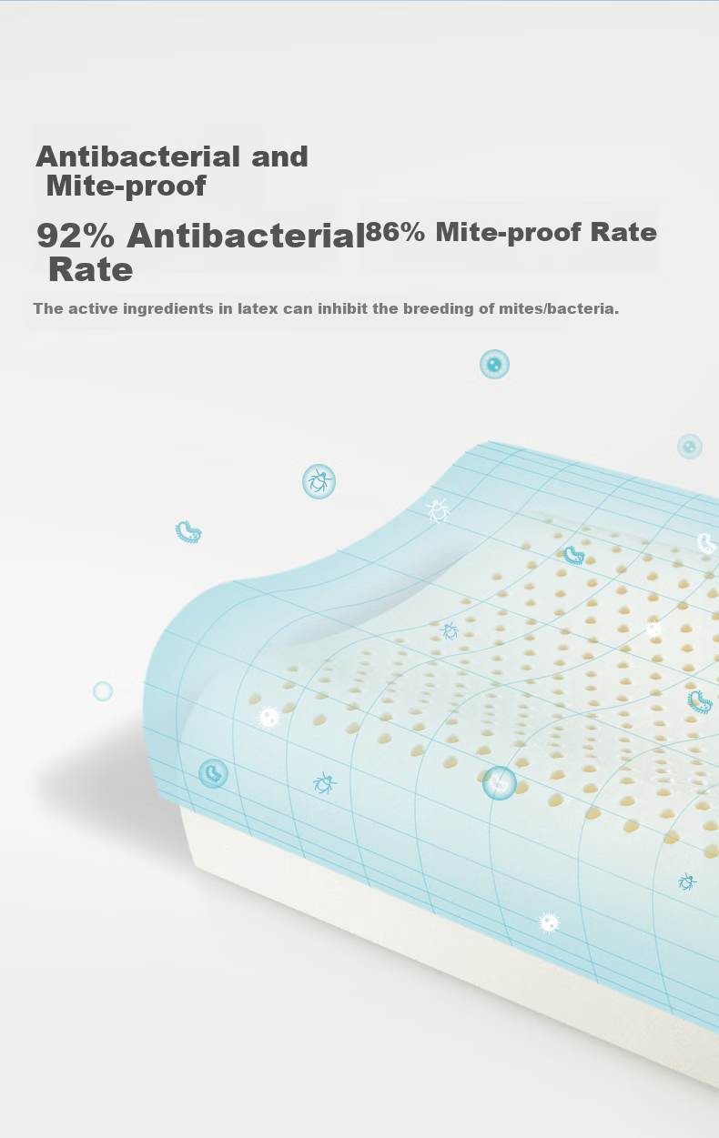 JAGO Thai Natural Latex Pillow, Children's Student Sleeping Cervical Pillow Core, 90% Latex Content, for Ages 6-16 8