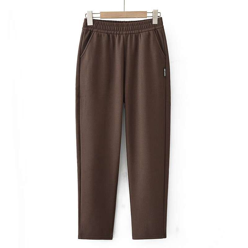 Yalu Middle-Aged and Elderly Women's Autumn Casual Pants Grandma New Mom Pants Winter Fleece-Lined Straight Sweatpants Elderly Long Pants