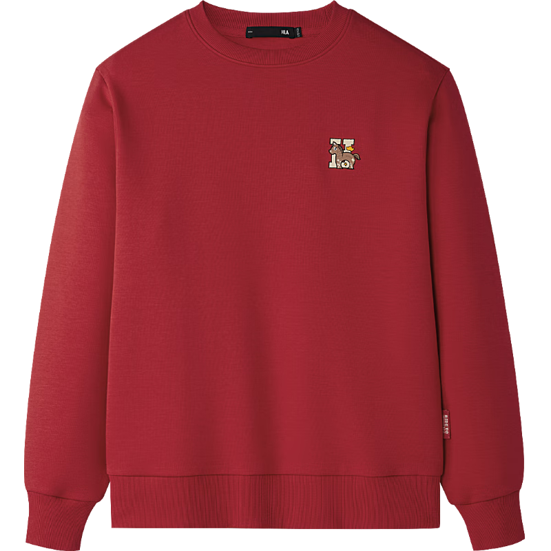HLAHLA Spring 26 Year of the Horse Celebration Series Five Sandwich Red Long Sleeve Men's Sweatshirt