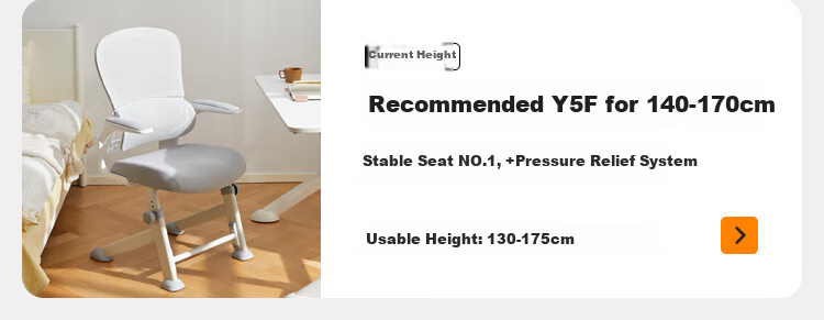 Bajiujian Y5F Study Chair for Teenagers, Middle And High School Students Aged 12-18, Writing Chair, Ergonomic Chair for Home Use 550F 7