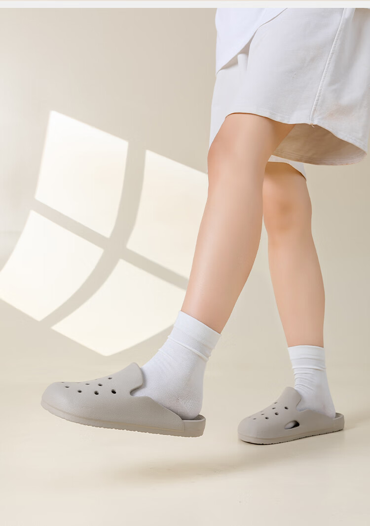 Home Story × Jingdong Co-Branded EVA Odor-Resistant Ultra-Soft Perforated Slippers for Children, Yellow, Size 31-32 10