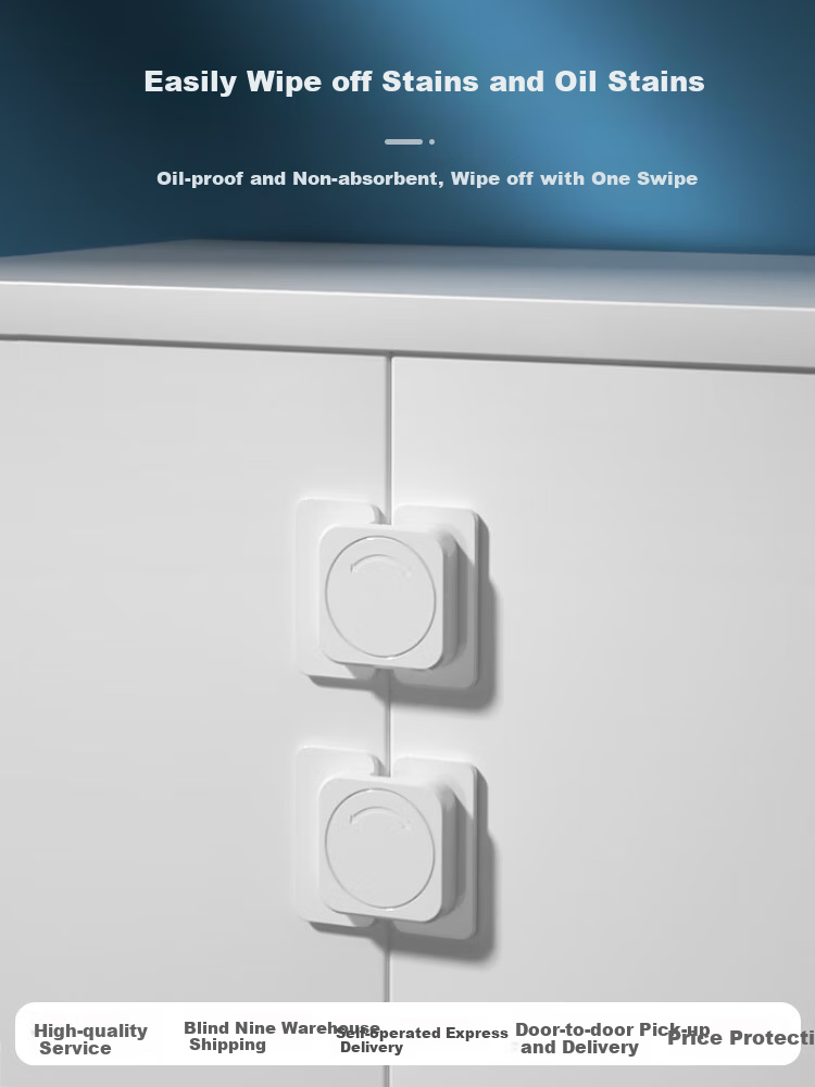 9I9 Baby Anti-Drawer Lock Cabinet Door Lock Refrigerator Lock Child Safety Lock Door Cabinet Lock, 5-Pack A4 9