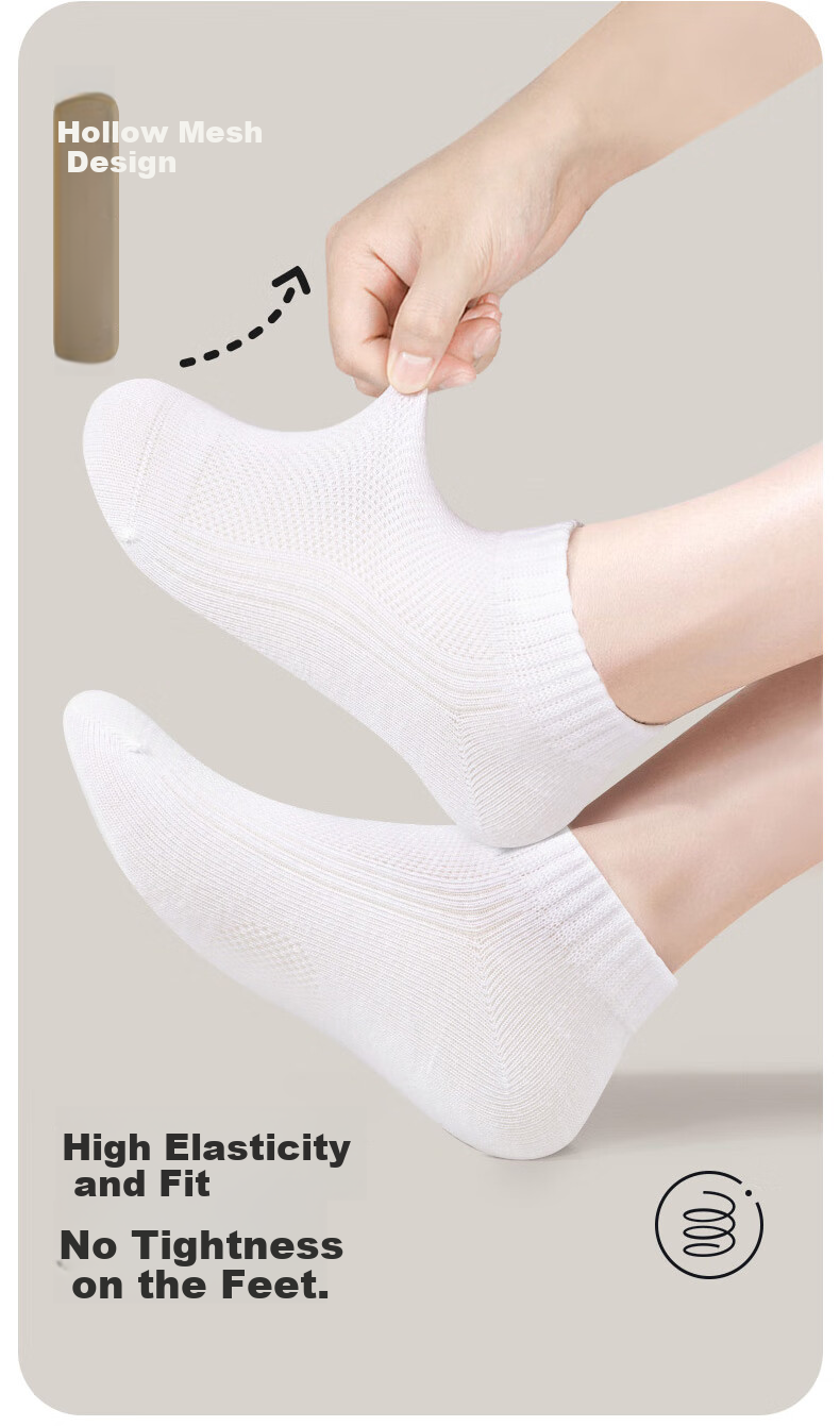 Barbie Children's Socks, Girls' Short Socks for Spring And Autumn, Boys' Cotton Socks, Thin White Socks for Girls, Versatile Mesh White Socks for Students 8