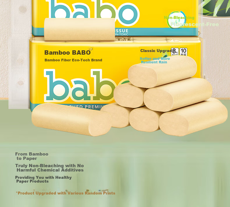 Banbu Coreless Toilet Paper, 4-Ply, 100g*30 Rolls, Natural Color, Bathroom Tissue, Toilet Paper, Tissues, Whole Pack 1