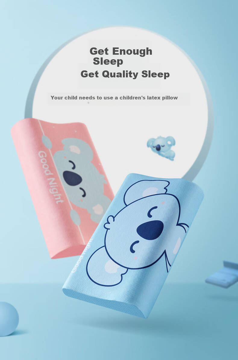 JAGO Thai Natural Latex Pillow, Children's Student Sleeping Cervical Pillow Core, 90% Latex Content, for Ages 6-16 1